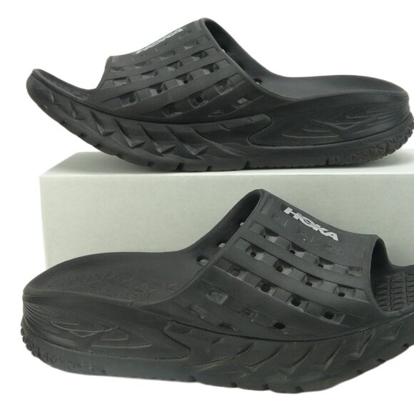 HOKA ORA RECOVERY BLACK SLIDES MENS US 9 main image 7